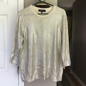NWT Jones New York silver sweater